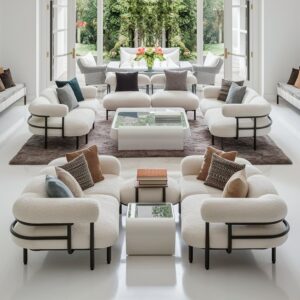 Luxury sofa set for large living spaces